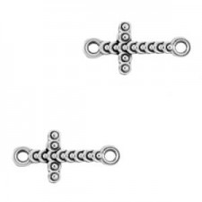 DQ Metal connector Cross 22x11mm Antique silver